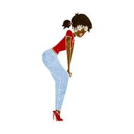 cartoon woman posing N21