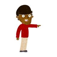 cartoon pointing man N67