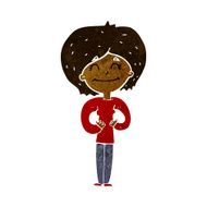 cartoon happy woman N154