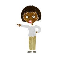 cartoon shocked woman N59