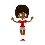 cartoon woman explaining her point N21