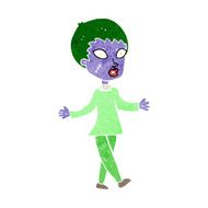 cartoon halloween zombie woman N6