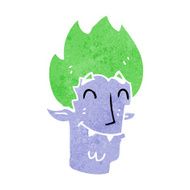 cartoon happy vampire head N5