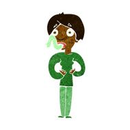 cartoon woman sticking out tongue N5