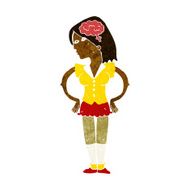 cartoon intelligent woman N11