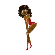 cartoon woman in lingerie N26