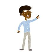 Cartoon Man Pointing N129