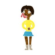 cartoon woman with snake tongue N10