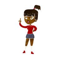 cartoon attractive girl with idea N6
