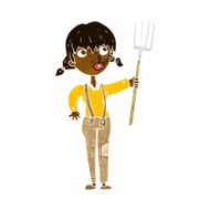 Cartoon Farmer Girl N12