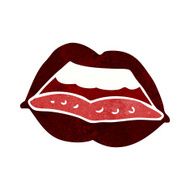 cartoon sexy lips symbol N6