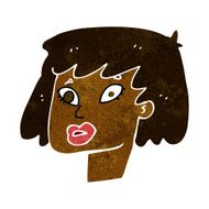 cartoon pretty female face N53