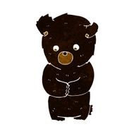 cute cartoon black bear N30