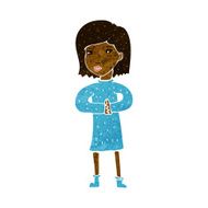 cartoon calm woman N6