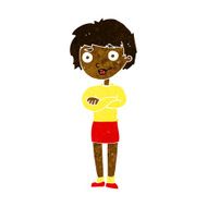 cartoon annoyed woman N110