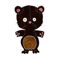 cartoon black bear cub N25