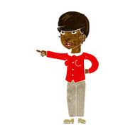 cartoon woman pointing finger of blame N6