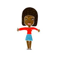 cartoon woman giving thumbs up symbol N36