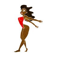 cartoon sexy woman in swimsuit N6