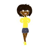 cartoon shocked woman N61