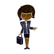 cartoon businesswoman pointing N3