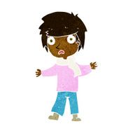 cartoon unhappy boy N33