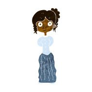 cartoon happy woman N156