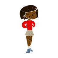cartoon pleased woman N6