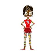 cartoon woman with heavy tattoos N6
