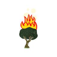 Cartoon Tree On Fire N7