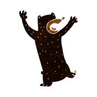 cartoon black bear N24