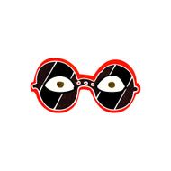 cartoon eyes in dark glasses N2