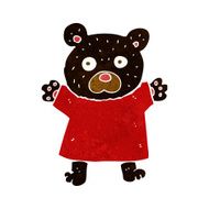 cartoon cute black bear N22