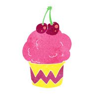 cartoon cupcake N103