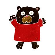 cartoon cute black bear N23