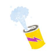 cartoon fizzing soda can N21