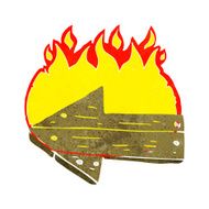 cartoon burning direction arrow N3