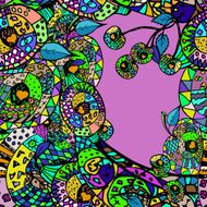 Zentangle colorful abstract backgraound N2