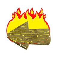 cartoon burning direction arrow N4