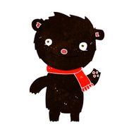 cartoon cute black bear N24