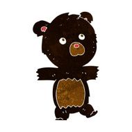 cartoon cute black bear N25