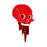 gross halloween skull cartoon N8