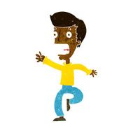 cartoon terrified man N161