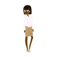 cartoon pretty businesswoman N5
