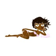 cartoon woman posing in underwear N6