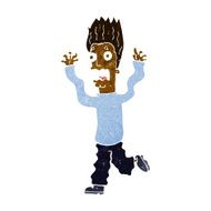 cartoon terrified man N162