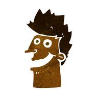 cartoon happy man face N10