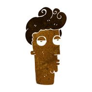 cartoon bored man&#039;s face N5