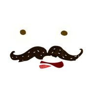 cartoon mustache face N2