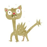 cartoon scared cat N6